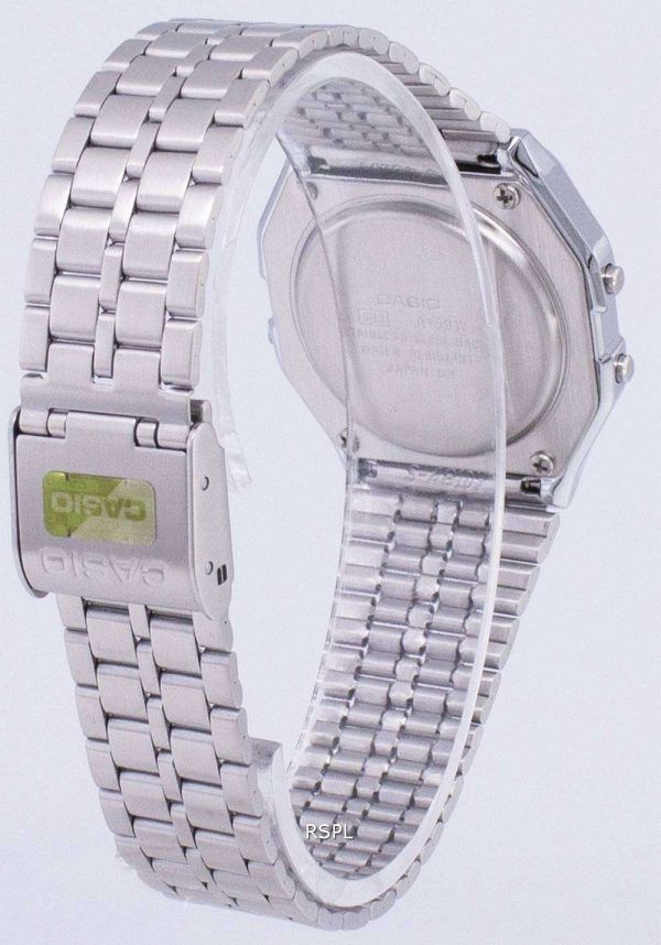 Casio Digital Alarm Chrono Stainless Steel A159WA-N1DF A159WA-N1 Men's Watch