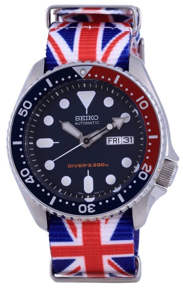 Seiko Automatic Divers Polyester SKX009K1-var-NATO28 200M Mens Watch