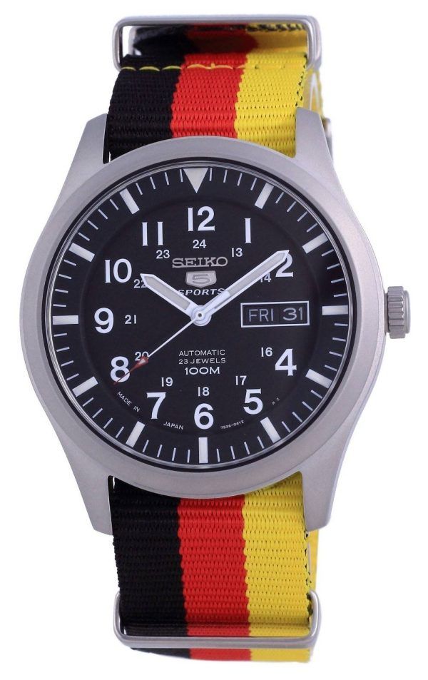 Seiko 5 Sports Automatic Polyester SNZG15J1-var-NATO26 100M Mens Watch