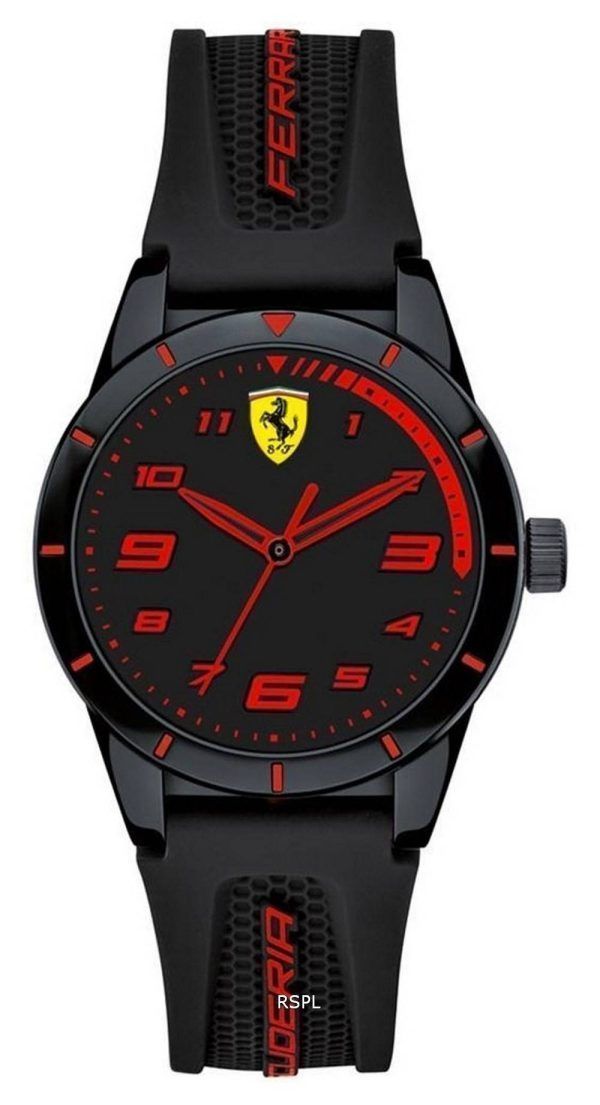 Ferrari Scuderia Redrev Black Dial Silicon Band Quartz 0860006 Kids Watch