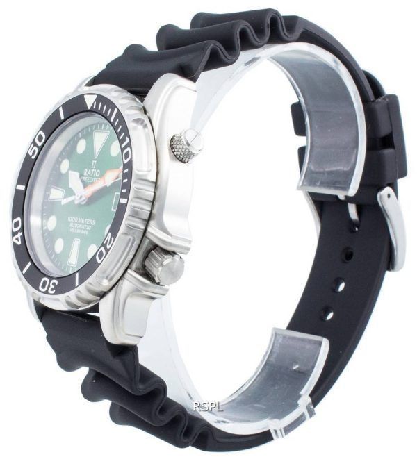 Ratio FreeDiver Helium Safe 1000M Stainless Steel Automatic 1066KE20-33VA-GRN Men's Watch