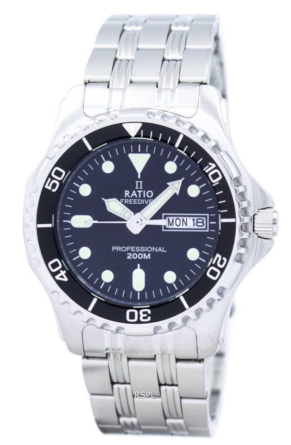 Ratio Free Diver Professional 200M Sapphire Quartz 36JL140 Men's Watch